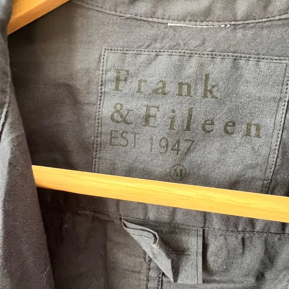 Navy Blue Button-Up Shirt by Frank & Eileen - Picture 3 of 4